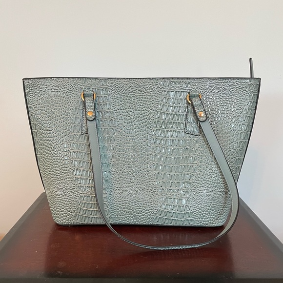 New Directions Crocodile Tote - Turquoise - Picture 2 of 4